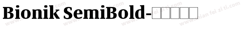 Bionik SemiBold字体转换